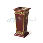 سطل زباله هتلی استیل پارس مدل چوبی