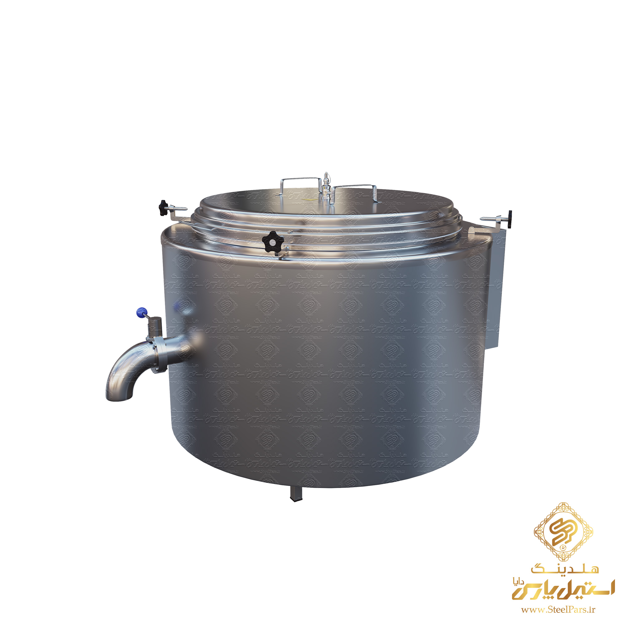 دیگ چلو پز صنعتی گرد مدل اکونومی