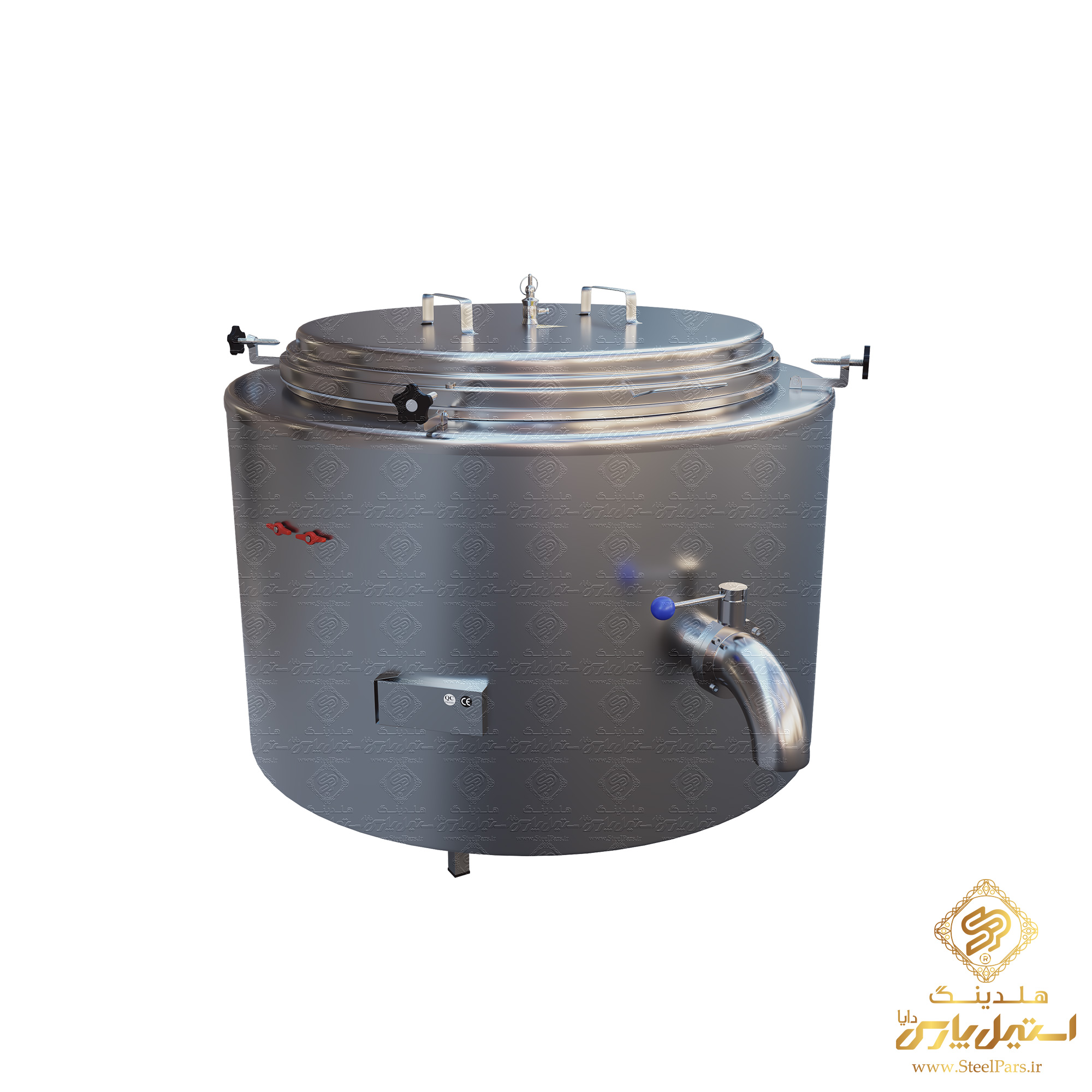 دیگ چلو پز صنعتی گرد مدل اکونومی
