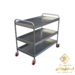 خرید ترولی تمام استیل سه طبقه استیل پارس