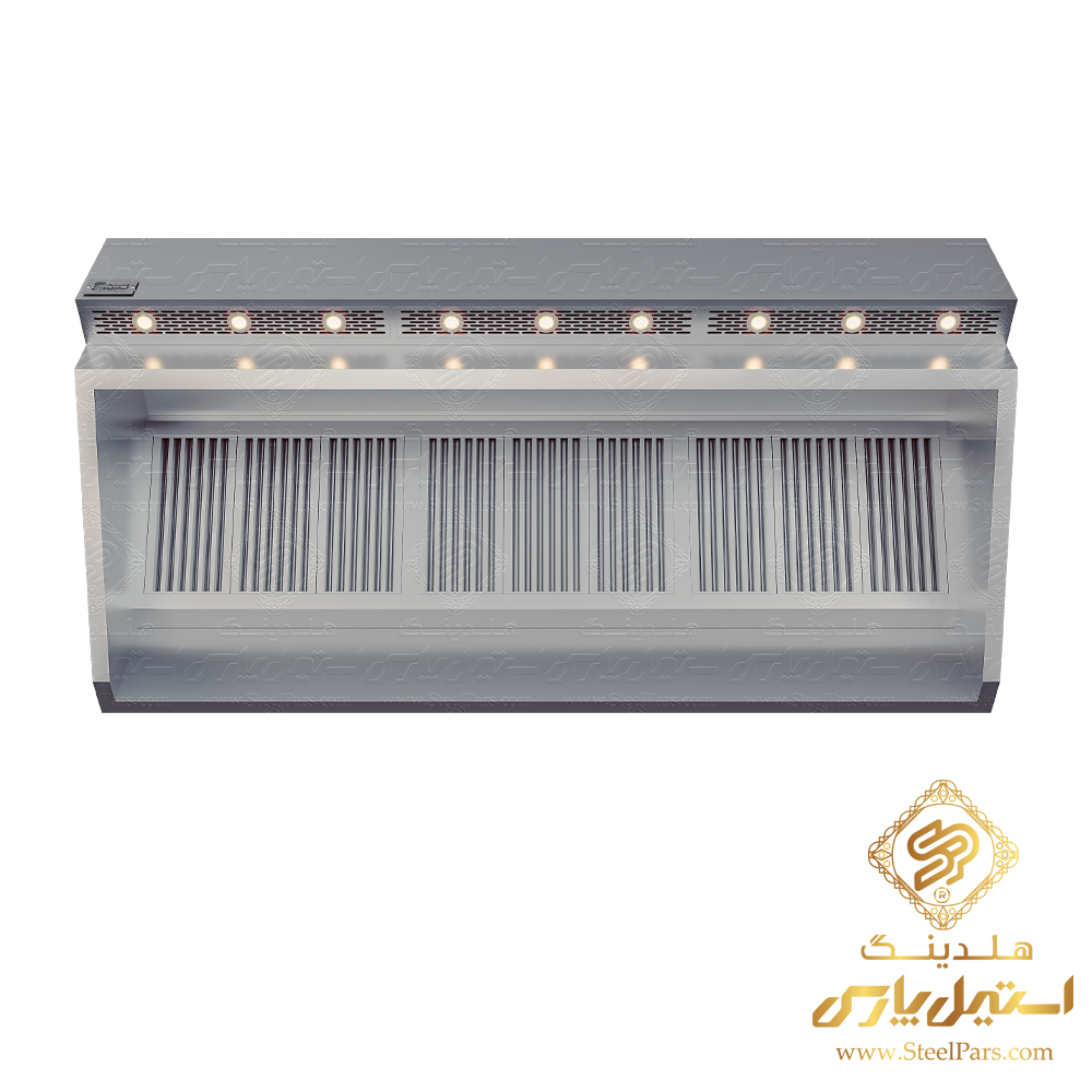 قیمت هود صنعتی دو جداره چراغ دار دیواری